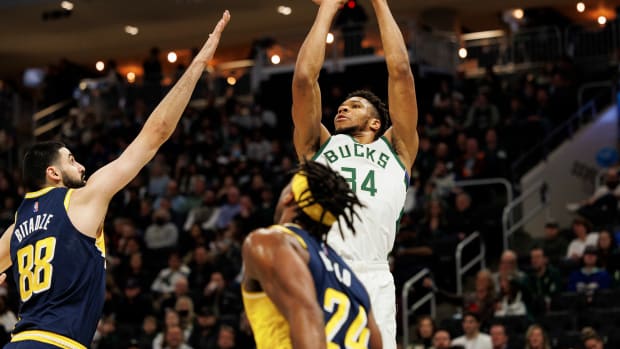 Goga Bitadze Buddy Hield Giannis Antetokounmpo Indiana Pacers